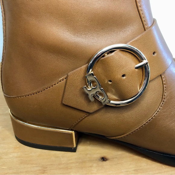 New Tory Burch Sofia Riding Boot Festival Brown Size 6 Extended Calf - Picture 9 of 11